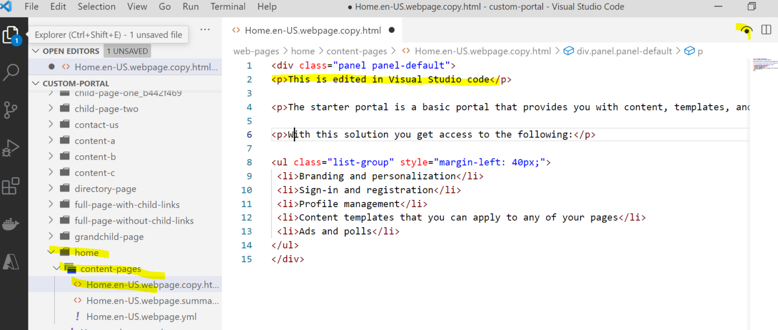 Use Visual Studio Code for Power Portal app editing and development ...