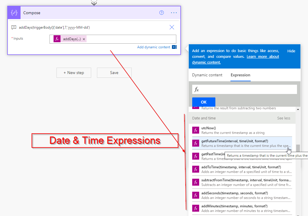 Power Automate Long Date Format