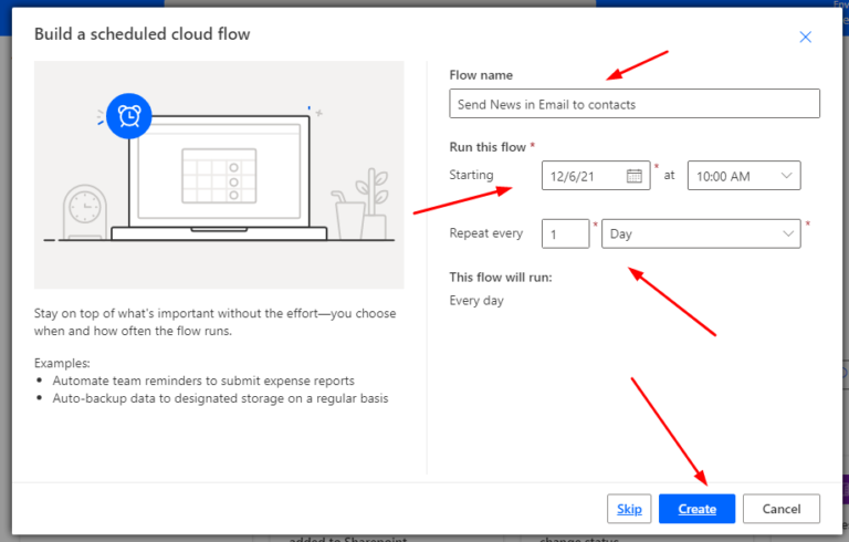 How To Create A Scheduled Flow In Power Automate