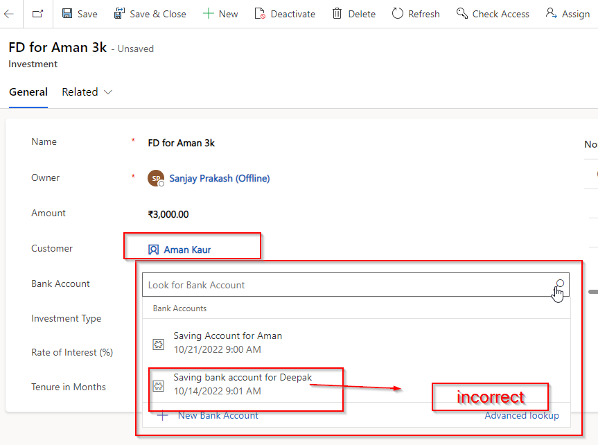 lookup values in access