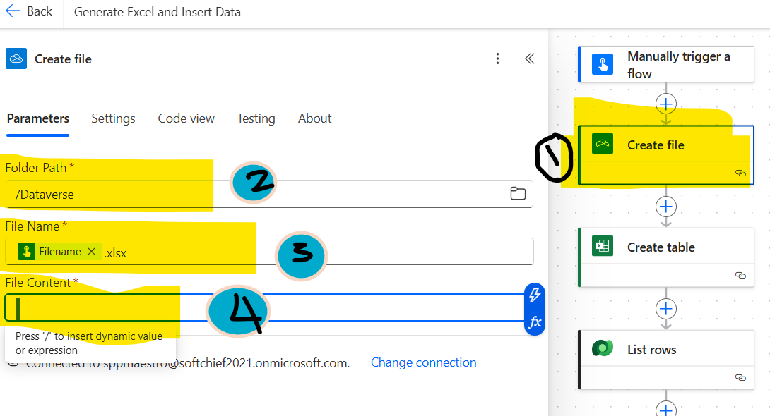 Create Excel File in OneDrive Using Power Automate and Insert Records ...