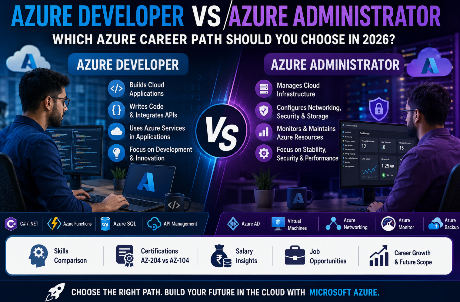 Azure Developer vs Azure Administrator: Which Azure Career Path Should You Choose in 2026?