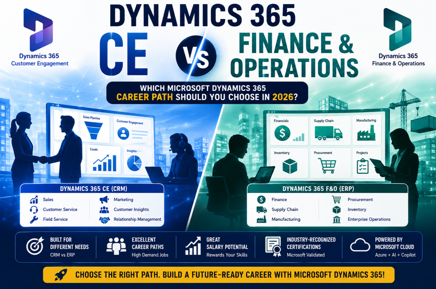 Dynamics 365 CE vs Finance & Operations: Which Microsoft Dynamics 365 Career Path Should You Choose in 2026?